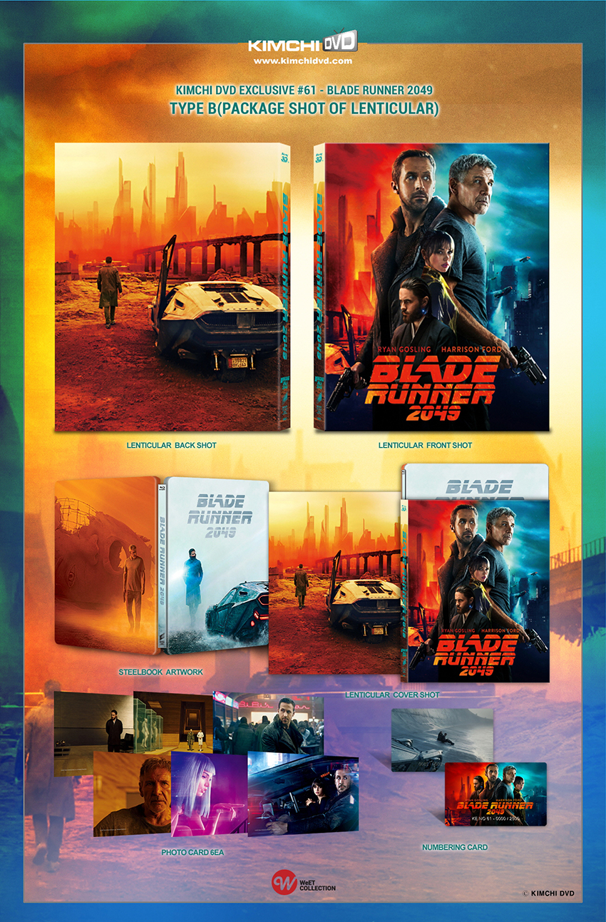 Item Detail Blu Ray Blade Runner 49 2d 3d Special Feature Steelbook Lenticular Limited Edition Kimchidvd Exclusive No 61 Blu Ray 블레이드 러너 49 2d 3d Special Feature 스틸북 렌티큘라 한정판 Kimchidvd Exclusive No 61